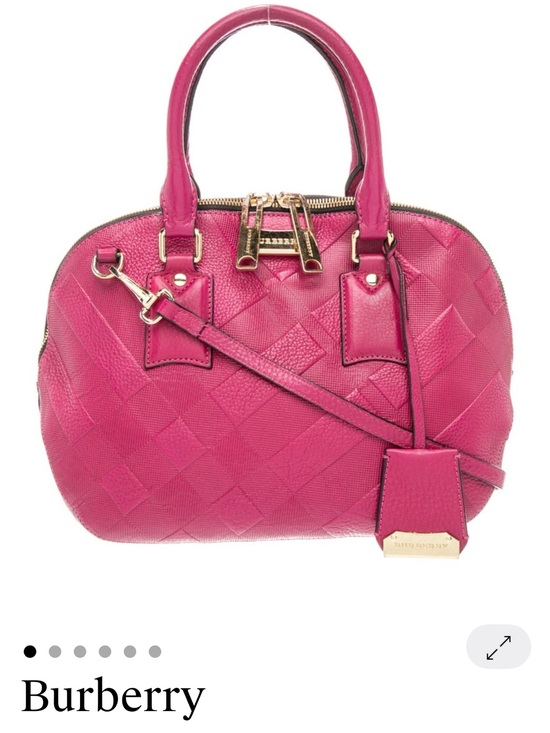 Burberry Handbags - Burberry Heritage Grain Hot Pink Quilted Leather Bowling Satchel Gold Hardware